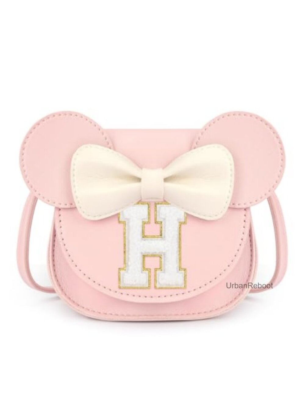 Toddler Girls Letter H Purse Mini Wallet Crossbody Bag Adjustable Strap